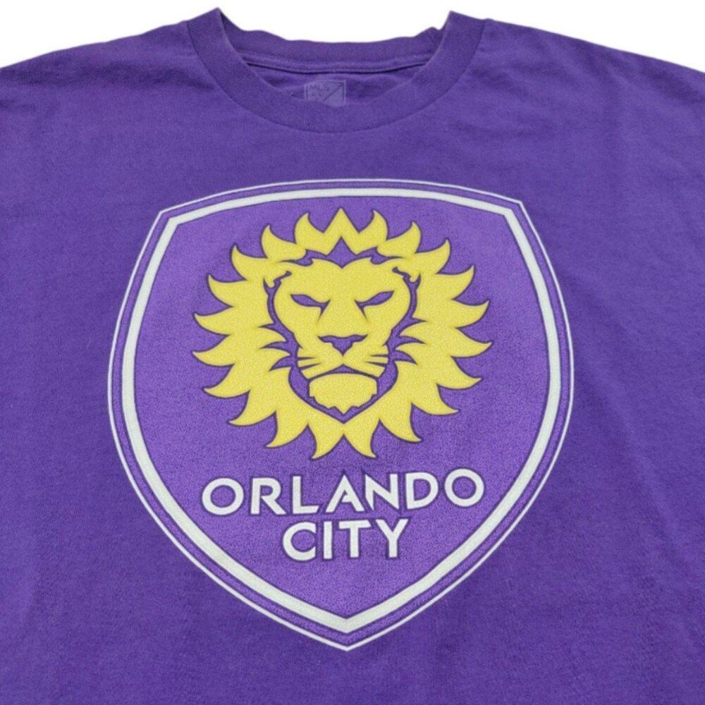 MLS Orlando City Shirt Size Large The Lions Soccer T-Shirt Graphic Print T-Shirt - Picture 3 of 6